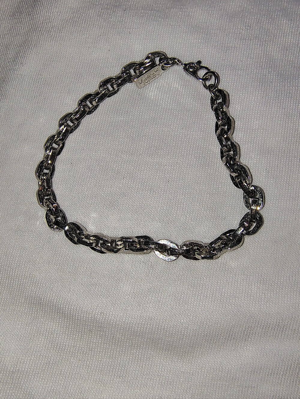 Monet stamped Silver Toned Chain bracelet